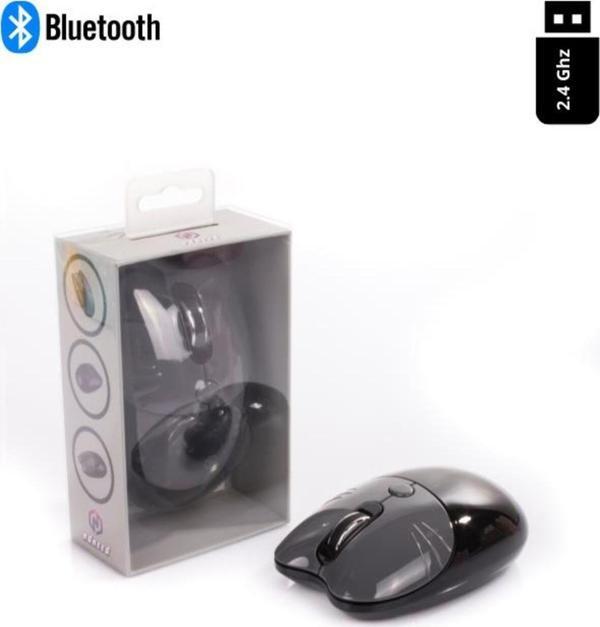 Sevimli Kedi Kablosuz Siyah Bluetooth Mouse - Image 1