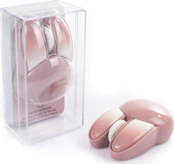Sevimli Tavşan Kablosuz Pembe Bluetooth Mouse - Image 1