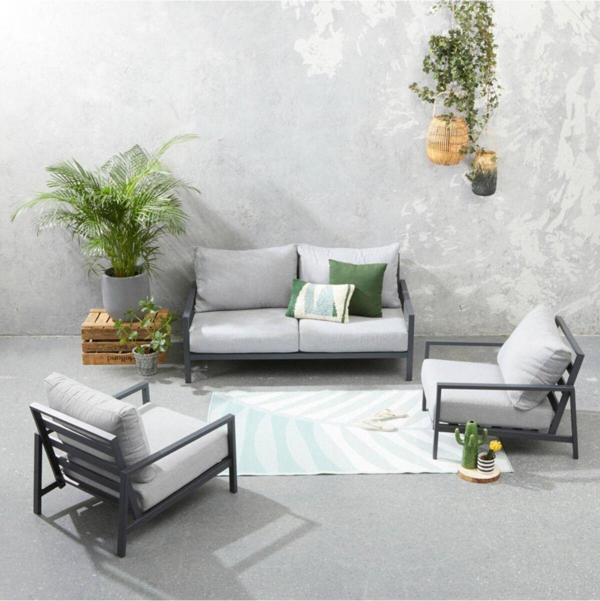 Zenio Paris Bahçe Takımı Oturma Grubu Siyah 2+1+1 - Image 1