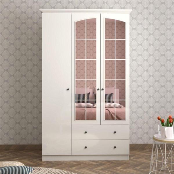 Zenio Rose 3 Kapak 2 Çekmece Gardırop - Image 1
