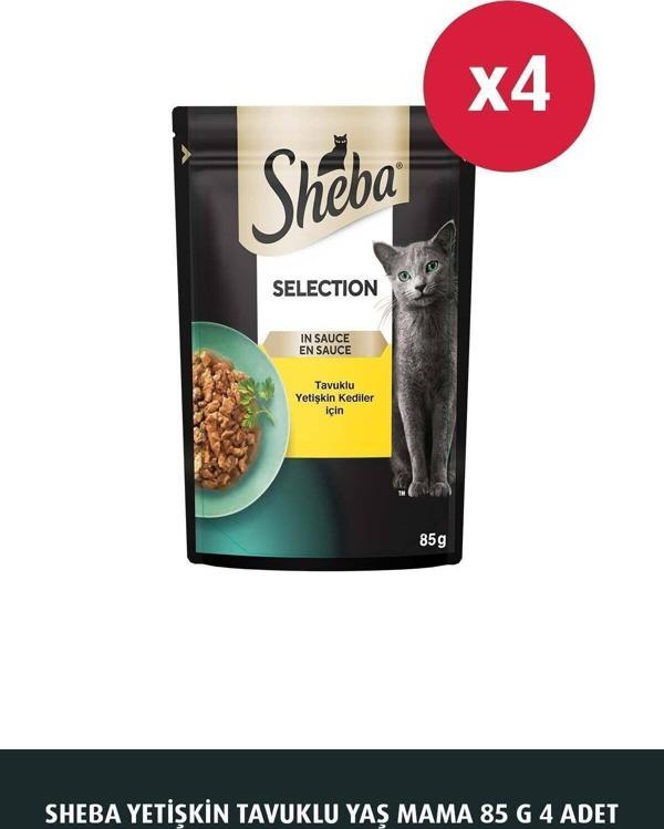 Sheba Tavuklu Poşet Yaş Mama 85 G 4X - Image 1