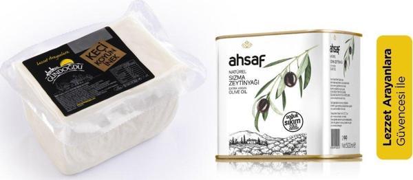 Kahvaltının Keyfi Paketi (Gündoğdu Keçi Koyun İnek Peyniri 650gr + Ahsaf Soğuk Sıkım Zeytinyağı 500 ml) - Image 1