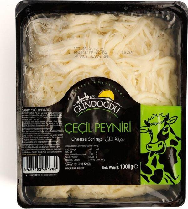 Gündoğdu Liflif Çeçil Peyniri 1000gr - Image 1