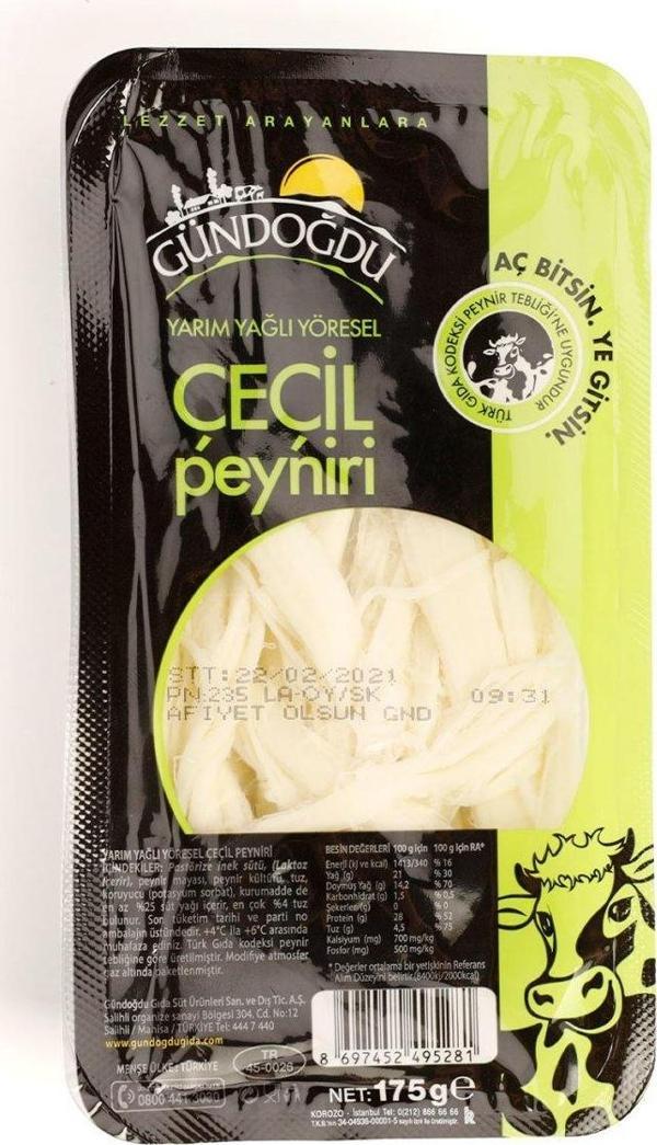 Gündoğdu Liflif Çeçil Peyniri 175gr - Image 1