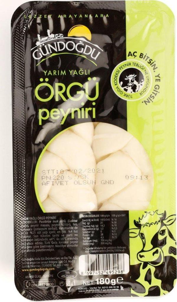 Gündoğdu Örgü Peyniri 180gr - Image 1