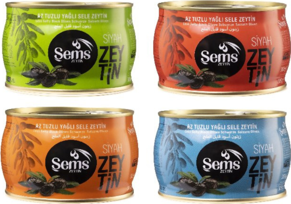 Şems Lezzet Deneme Paketi (4 Çeşit Kalibre Siyah Zeytin) 1200 gr - Image 1