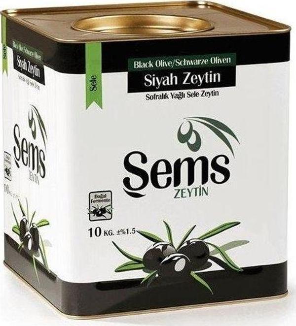 Şems Siyah Zeytin Yağlı Sele 231-260 Kalibre İri Zeytin 10 KG - Image 1