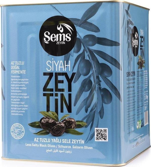 Şems Siyah Zeytin Yağlı Sele 261-290 Kalibre İri Zeytin 10 KG - Image 1