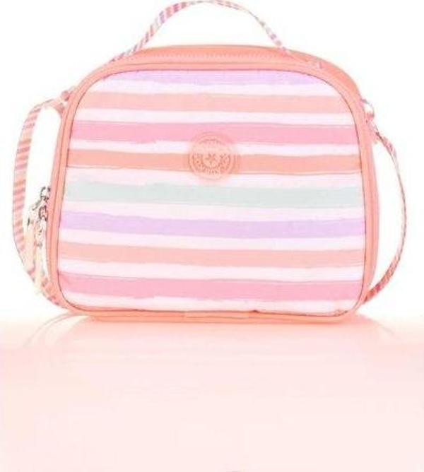 Kaukko Double Stripe Beslenme Çantası (Salmon) - Image 1