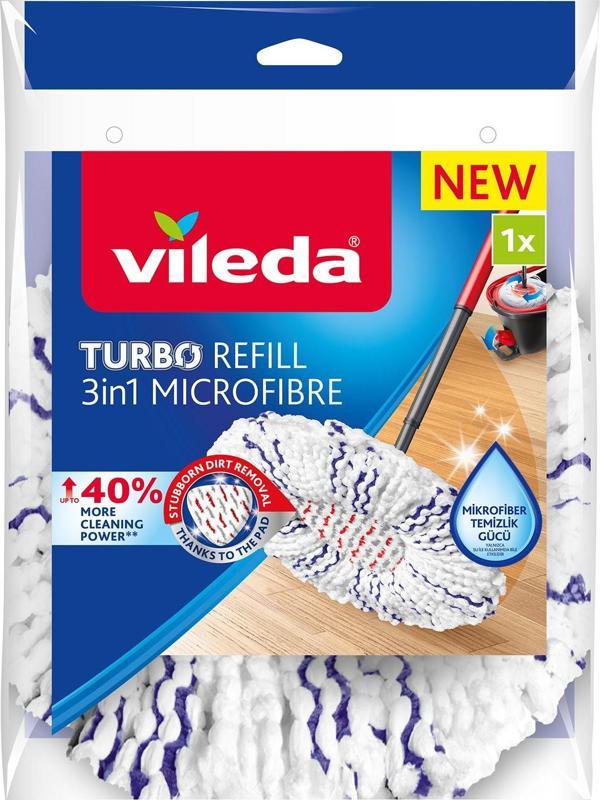 Vileda Turbo 3in1 Extra Pedli Mikrofiber Yedek Paspas - Image 1