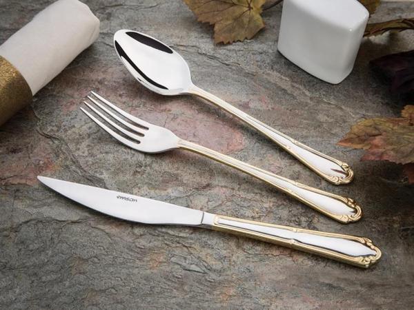Emsan Elegance Göksu Gold 84 Parça Lüks Kutulu Çatal Kaşık Bıçak Takımı - Image 1