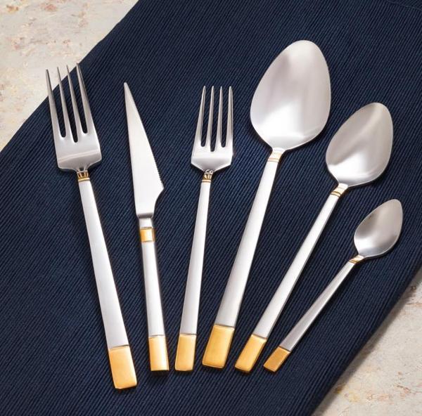Emsan Elegance Duru Gold 84 Parça Lüks Kutulu Çatal Kaşık Bıçak Takımı - Image 1