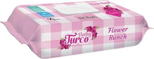 Baby Turco Islak Havlu Çiçek Demeti Freesia 90lı  - Image 1
