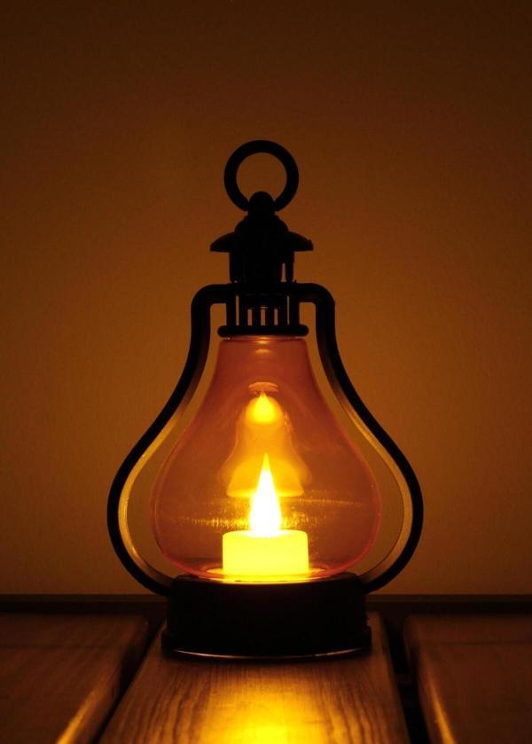 E-Kozmetik Led Mum Vintage Retro Gaz Lambası Tipi Pilli Dumansız Alevli Dekoratif Yapay Mum Işıldak El Lambası - Image 1