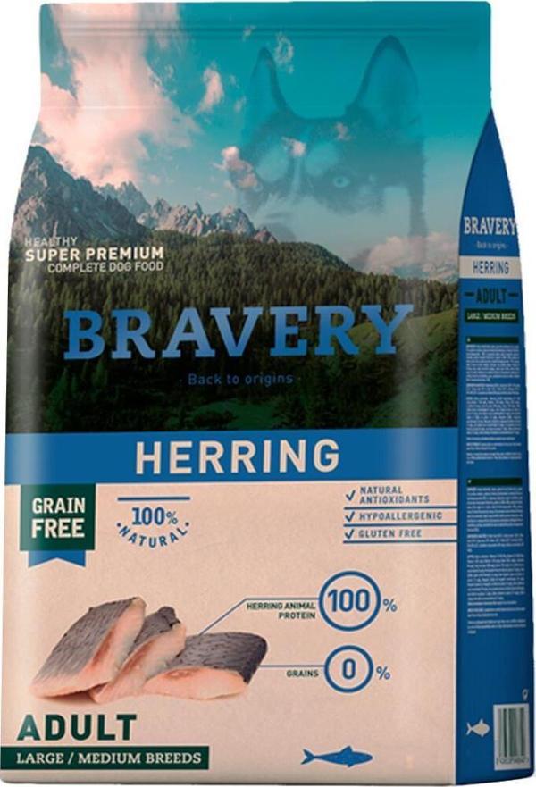 Bravery Orta ve Büyük Irk Ringa Balıklı Köpek Maması 12 kg - Image 1