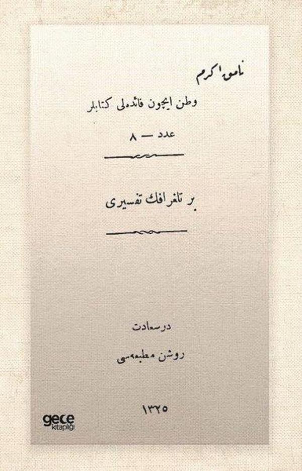Bir Telgrafın Tefsiri - Osmanlıca - Gece Kitaplığı - Image 1