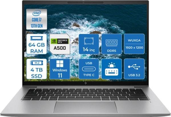 Hp Zbook Firefly 14 G10A Intel Core I7-1355U 64GB 4tb SSD 4gb Rtx A500 14 Windows 11 Pro Taşınabilir Bilgisayar 8865W1EA10 - Image 1