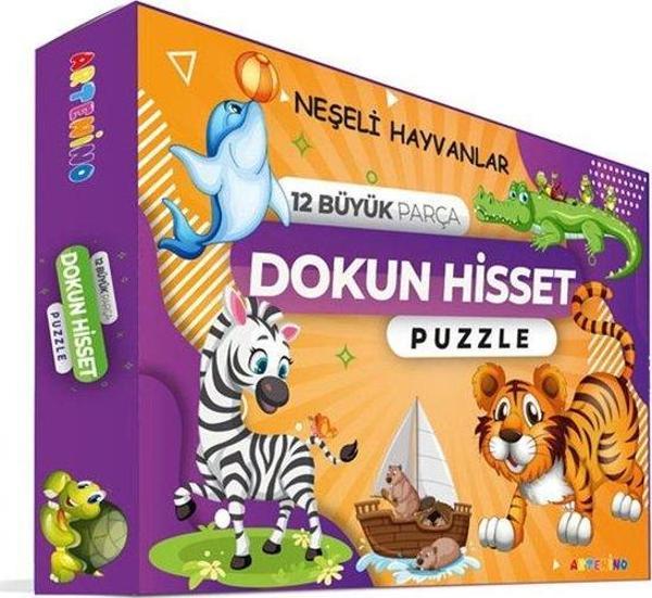 Artenino Neşeli Hayvanları 12 Büyük Parça Dokun Hisset Puzzle - Image 1