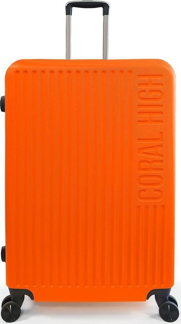 Coral High ABS Turuncu Büyük Boy Valiz 16523 - Image 1