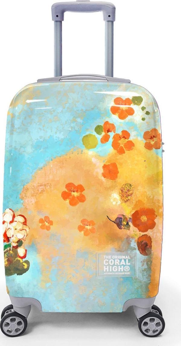 Coral High Renkli Desenli Kabin Boy Valiz (50cm) 16537 - Image 1