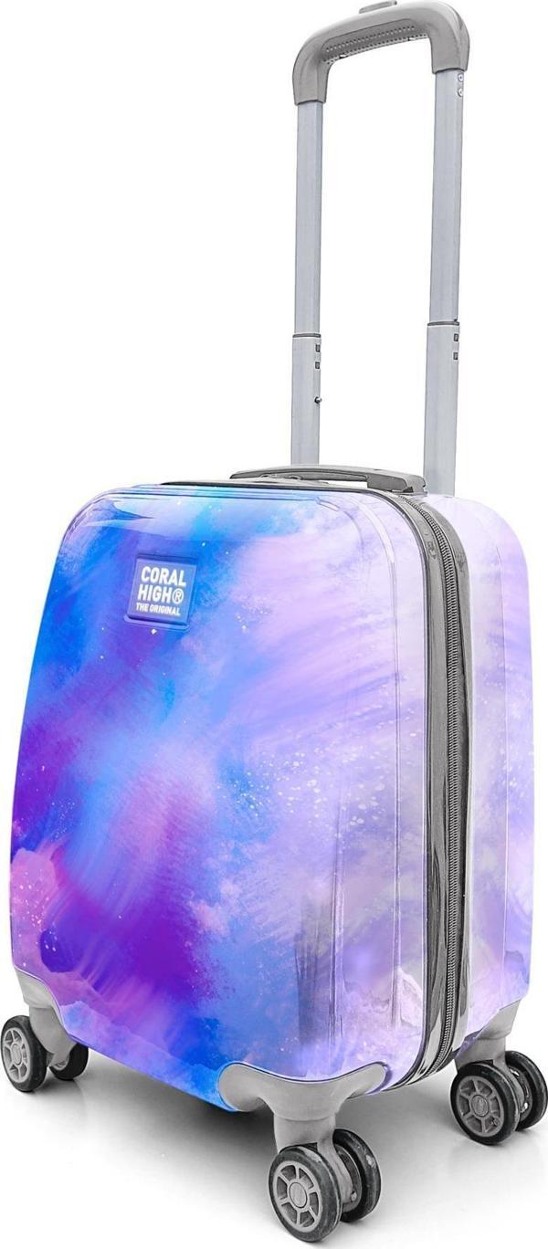 Coral High Renkli Desenli Mini Kabin Boy Valiz (40cm) 16769 - Image 1