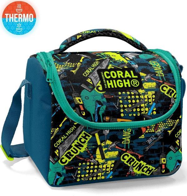 Coral High Kids Nefti Siyah Tamir Seti Desenli Thermo Beslenme Çantası 11830 - Image 1