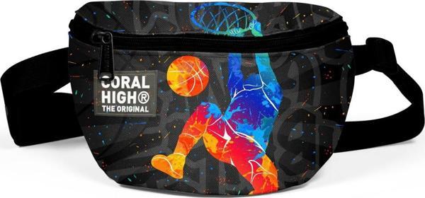Coral High Gri Basketbol Desenli Bel Çantası 11551 - Image 1