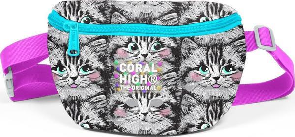 Coral High Gri Kedi Desenli Bel Çantası 11546 - Image 1
