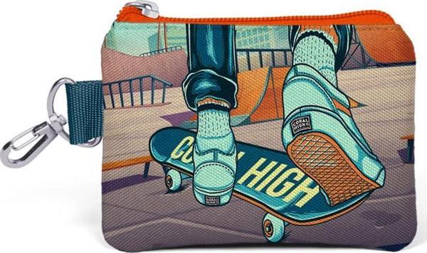 Coral High Kids Civit Neon Turuncu Kaykay Desenli Bozuk Para Çantası 21823 - Image 1