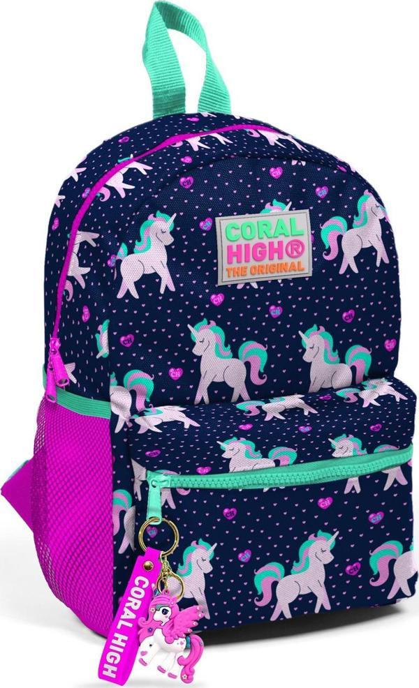 Coral High Kids Lacivert Unicorn İki Bölmeli Yuva Sırt Çantası 23334 - Image 1