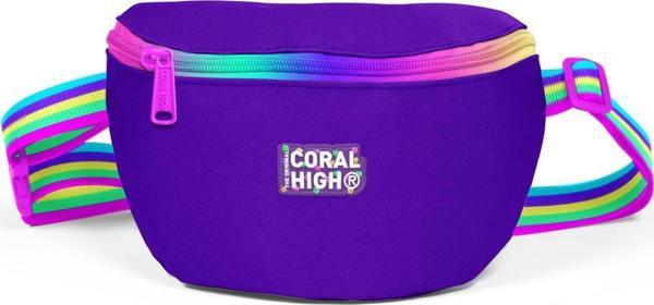 Coral High Kids Mor Rainbow Fermuarlı Bel Çantası 11554 - Image 1
