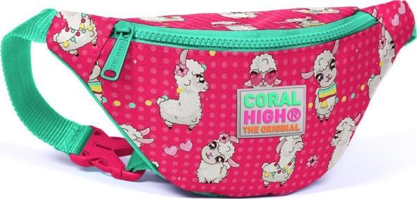 Coral High Kids Neon Mercan Alpaka Desenli Bel Çantası 22564 - Image 1