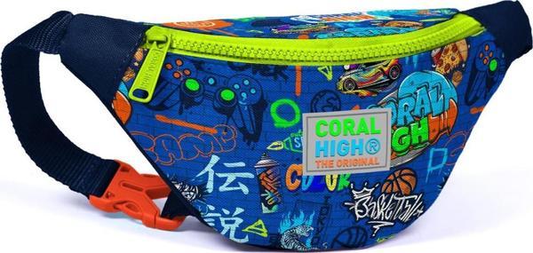 Coral High Kids Saks Grafiti Desenli Bel Çantası 11519 - Image 1