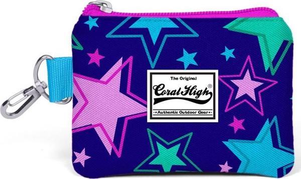 Coral High Kids Saks Yıldız Desenli Bozuk Para Çantası 21721 - Image 1