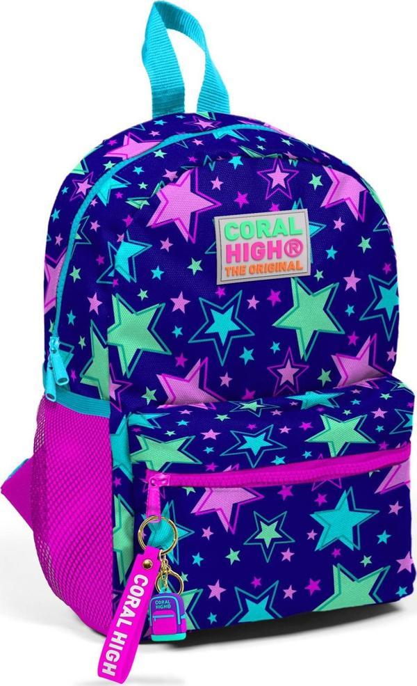 Coral High Kids Saks Yıldız Desenli İki Bölmeli Yuva Sırt Çantası 23335 - Image 1