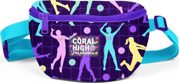 Coral High Mor Voleybol Desenli Bel Çantası 11544 - Image 1