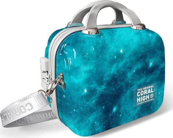 Coral High Renkli Desenli Omuz Askılı PC Makyaj Çantası 16834 - Image 1