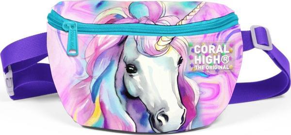 Coral High Renkli Unicorn Desenli Bel Çantası 11542 - Image 1
