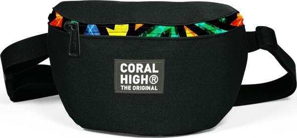 Coral High Siyah Grafiti Desenli Bel Çantası 11541 - Image 1