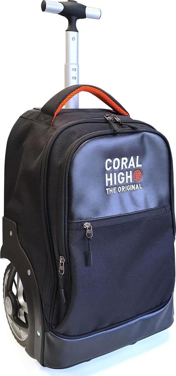 Coral High Siyah İki Kademeli Çekçekli Çanta 23256  - Image 1