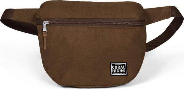 Coral High Suni Deri Kahve Bel Çantası - Image 1