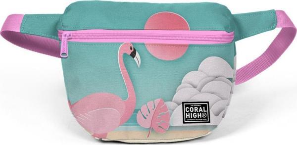 Coral High Yeşil Flamingolu Bel Çantası 22591 - Image 1