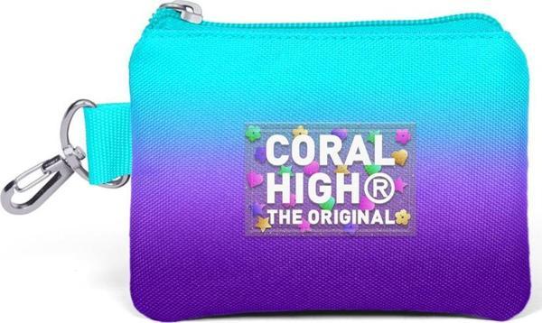 Coral High Kids Turkuaz Mor Renk Geçişli Bozuk Para Çantası 21892 - Image 1