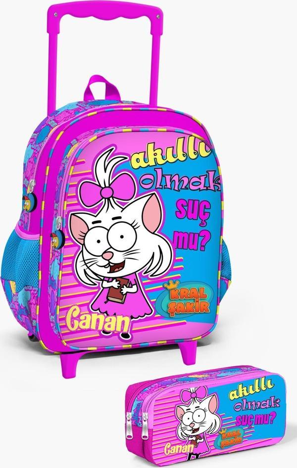 Kral Şakir Pembe Çekçekli 2'li Çanta Seti SET0233118 - Image 1
