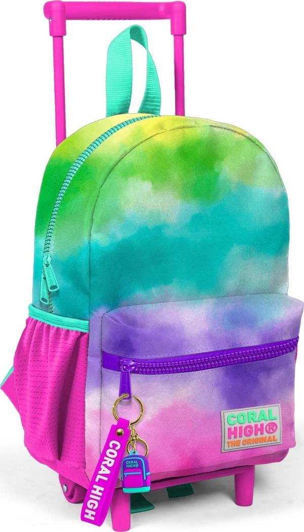 Minik Yuva Çekçekli Sırt Çantası Renkli Batik Desenli İki Bölmeli 24039 - Image 1