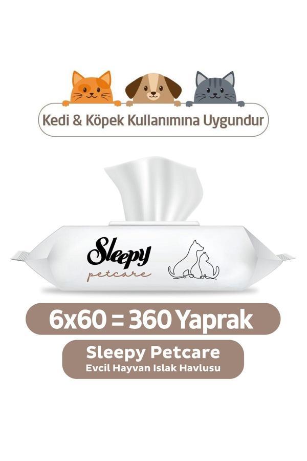 Sleepy Petcare Evcil Hayvan Islak Havlusu 6x60 Yaprak - Image 1