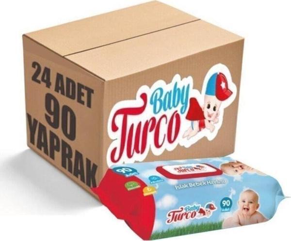 Baby Turco Islak Havlu Mendil 90 Yaprak 24 Lü - Image 1