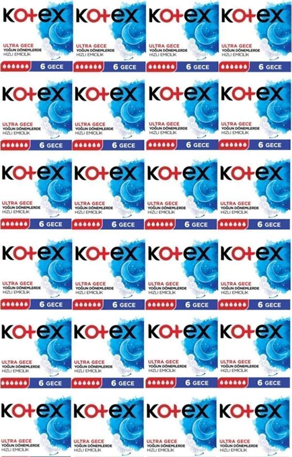 Kotex Tekli Gece Hijyenik Ped 24*6=144 Adet - Image 1