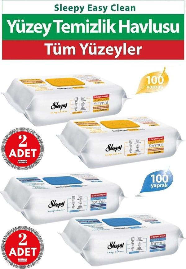 Sleepy Easy Clean Arap Sabunlu 200 Yaprak Ve Çamaşır Sulu 200 Yaprak Yüzey Havlusu - Image 1