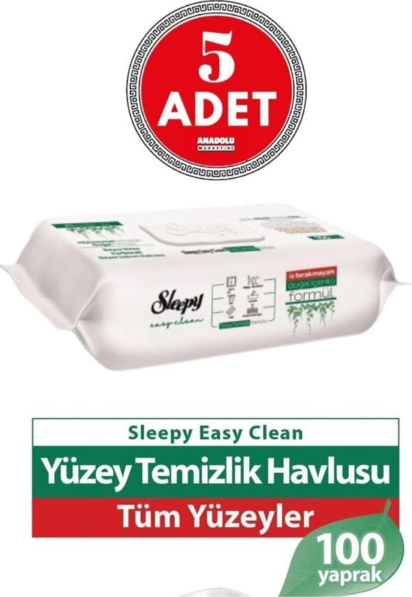 Sleepy Easy Clean Yüzey Temizlik Havlusu 100' Lü X 5 Adet - Image 1